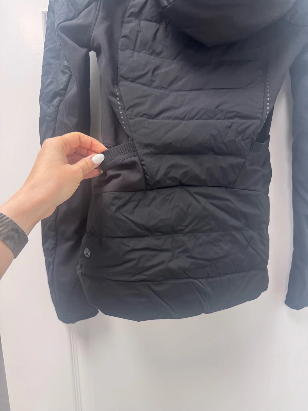 lululemon athletica Black Hooded Quilted Puffer Jacket